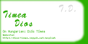 timea dios business card